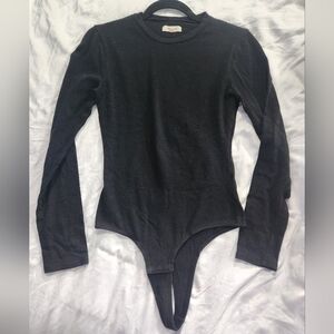Madewell Black Long Sleeve Bodysuit (M) EUC
